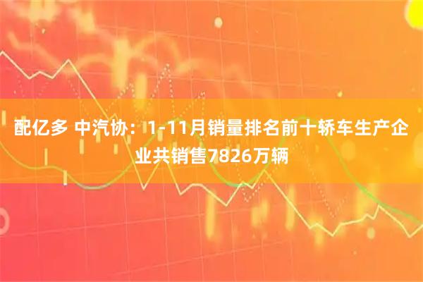 配亿多 中汽协：1-11月销量排名前十轿车生产企业共销售7826万辆